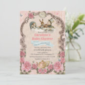Alice in Wonderland Baby shower Invitation Kaart (Staand voorkant)