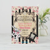 Alice in Wonderland Baby shower Invitation Kaart (Staand voorkant)