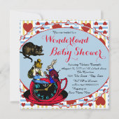 Alice in Wonderland Baby shower Kaart (Voorkant)