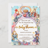 Alice in Wonderland Baby shower Kaart (Voorkant)