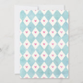 Alice in Wonderland Baby shower Kaart (Achterkant)