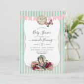 Alice in Wonderland Baby shower Kaart (Staand voorkant)