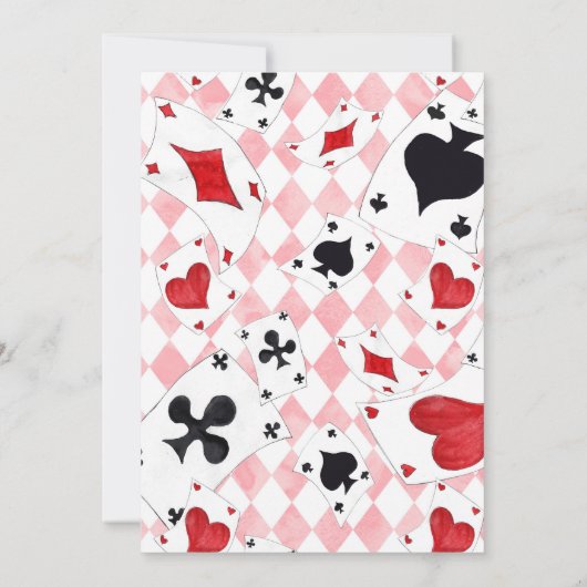 Alice in Wonderland Baby shower Kaart (Achterkant)