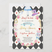 Alice in Wonderland Baby shower Kaart (Voorkant)