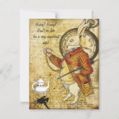  Alice in Wonderland Baby shower konijn Kaart (Voorkant)