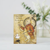  Alice in Wonderland Baby shower konijn Kaart (Staand voorkant)