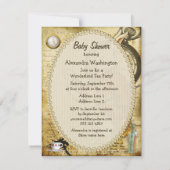  Alice in Wonderland Baby shower konijn Kaart (Achterkant)