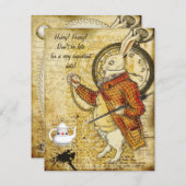  Alice in Wonderland Baby shower konijn Kaart (Voorkant / Achterkant)