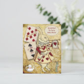  Alice in Wonderland Baby shower konijn Kaart (Staand voorkant)