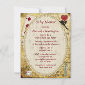  Alice in Wonderland Baby shower konijn Kaart (Achterkant)