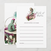 Alice in Wonderland Baby shower Mam Advice Advieskaart (Voorkant / Achterkant)