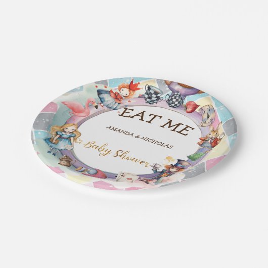 Alice in wonderland baby shower Papier Bord (Gekanteld)