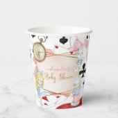 Alice in Wonderland Baby shower Papieren Bekers (Achterkant)