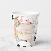 Alice in Wonderland Baby shower Papieren Bekers (Voorkant)