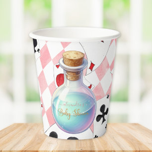 Alice in Wonderland Baby shower Papieren Bekers