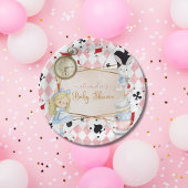 Alice in Wonderland Baby shower Papieren Bordje