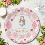 Alice in Wonderland Baby shower Papieren Bordje<br><div class="desc">Stap in de grillige wereld van Wonderland met onze Alice in Wonderland Baby shower Paper Borden. Versierd met boeiende illustraties geïnspireerd door het tijdloze verhaal van Lewis Carroll, verheffen deze borden je baby shower tot een betoverende eetervaring. Elk bord is een kunstwerk, dat elke hap verandert in een reis door...</div>