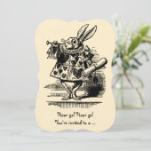 Alice in Wonderland Baby shower Party Kaart (Staand voorkant)