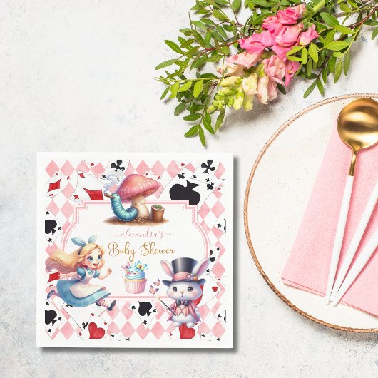 Alice in Wonderland Baby shower Servet
