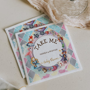 Alice in wonderland baby shower servet