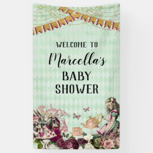 Alice in Wonderland Baby Shower Spandoek