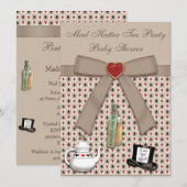 Alice in Wonderland Baby shower Tea Party Kaart (Voorkant / Achterkant)