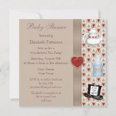 Alice in Wonderland Baby shower Tea Party nodigt u Kaart (Achterkant)