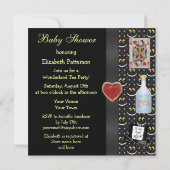 Alice in Wonderland Baby shower Tea Party nodigt u Kaart (Achterkant)