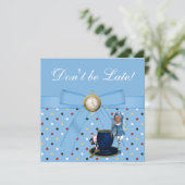 Alice in Wonderland Baby shower Tea Party nodigt u Kaart (Staand voorkant)