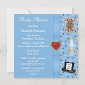 Alice in Wonderland Baby shower Tea Party nodigt u Kaart (Achterkant)