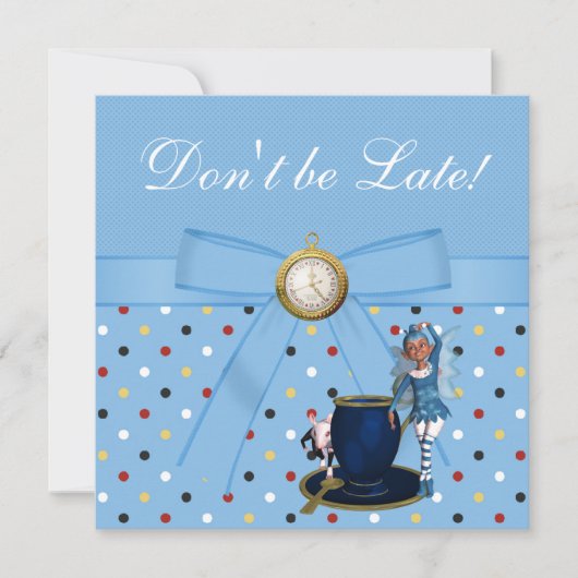 Alice in Wonderland Baby shower Tea Party nodigt u Kaart (Voorkant)