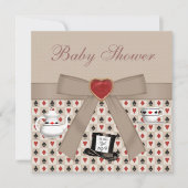 Alice in Wonderland Baby shower Tea Party nodigt u Kaart (Voorkant)