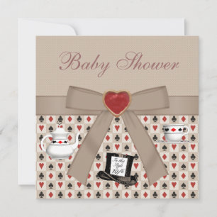 Alice in Wonderland Baby shower Tea Party nodigt u Kaart