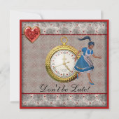 Alice in Wonderland Baby shower Tea Party nodigt u Kaart (Voorkant)