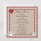 Alice in Wonderland Baby shower Tea Party nodigt u Kaart (Achterkant)