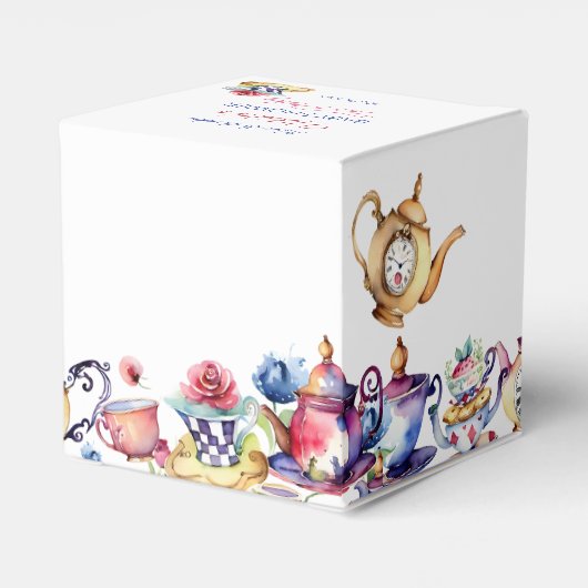 Alice in wonderland baby shower theefeest gunst bedankdoosjes (Achterkant)