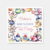 Alice in wonderland baby shower theefeest tafeloor servet (Voorkant)