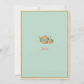 Alice in Wonderland baby shower uitnodiging blauwg (Achterkant)