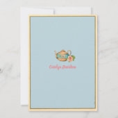 Alice in Wonderland Baby shower Uitnodiging blond (Achterkant)