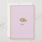 Alice in Wonderland baby shower uitnodiging roze (Achterkant)