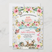 Alice in Wonderland baby verjaardagsuitnodiging go Kaart (Voorkant)