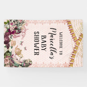 Alice in Wonderland Babyfeestje Spandoek