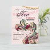 Alice In Wonderland BabyShower MadHatter Tea Party Kaart (Staand voorkant)