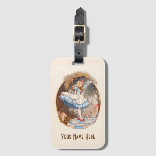  Alice in Wonderland Bagagelabel (Voorkant (verticaal))