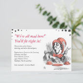 Alice in Wonderland - bat Mitzvah Party card Kaart (Staand voorkant)