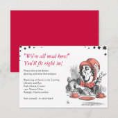 Alice in Wonderland - bat Mitzvah Party card Kaart (Voorkant / Achterkant)