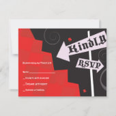 ALICE IN WONDERLAND Bat Mitzvah Reageer Kaart (Voorkant)