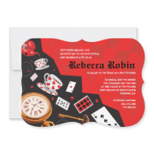 ALICE in WONDERLAND Bat Mitzvah Uitnodiging