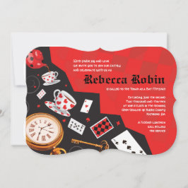 ALICE in WONDERLAND Bat Mitzvah Uitnodiging