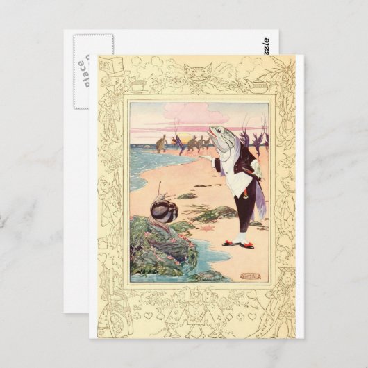 Alice in Wonderland - Beach Scene Briefkaart (Voorkant / Achterkant)